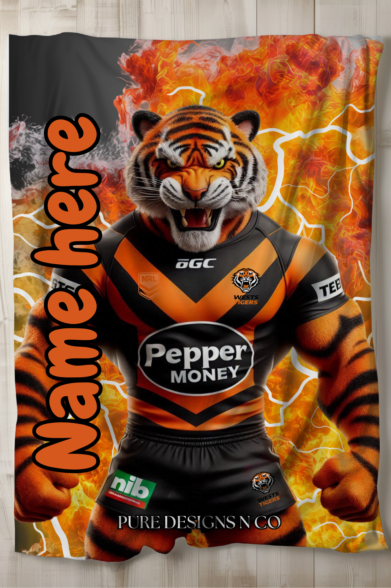PRE ORDER - LARGE TIGER BLANKET
