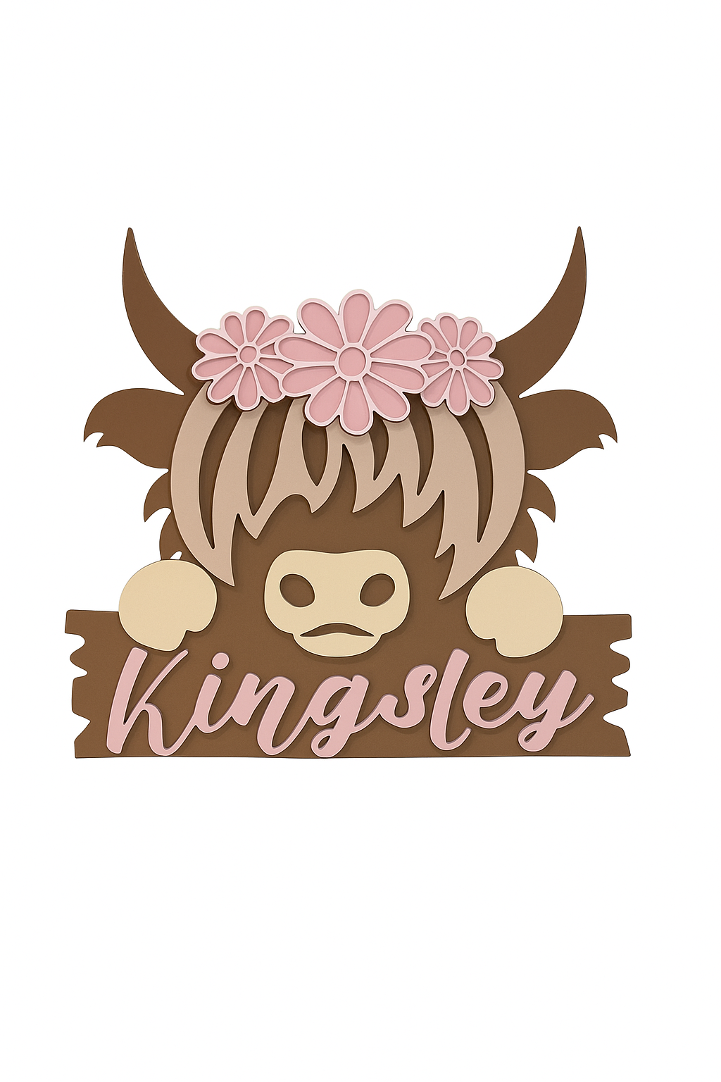 PERSONALISED HIGHLAND COW SIGN
