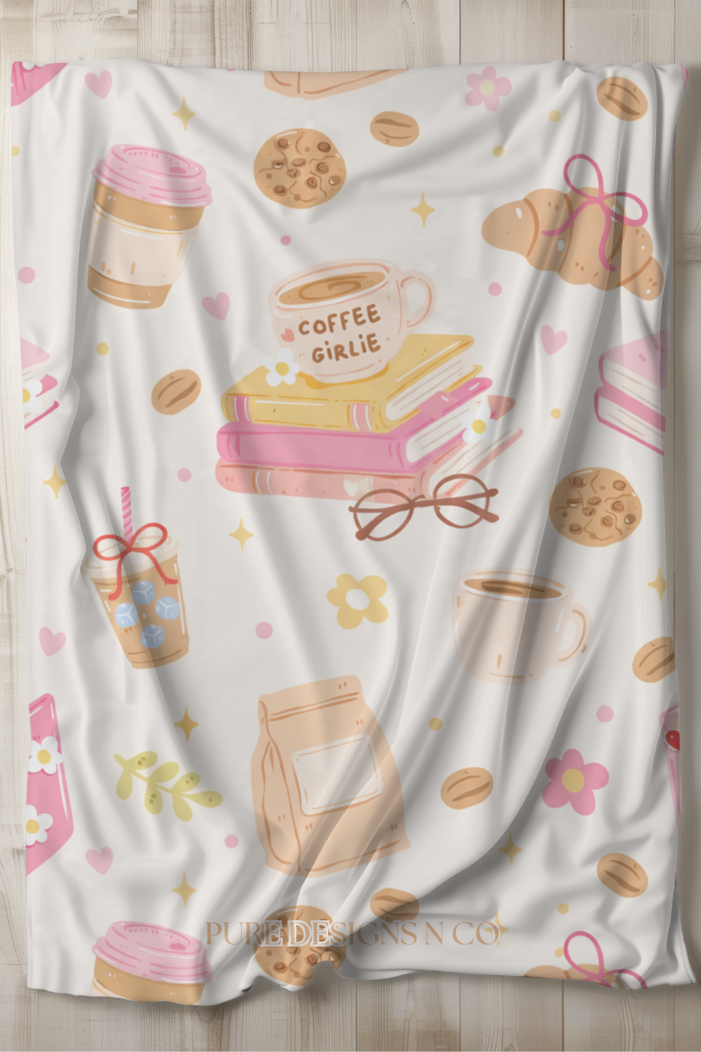 PRE ORDER - LARGE COFFEE BOOK GIRLY BLANKET