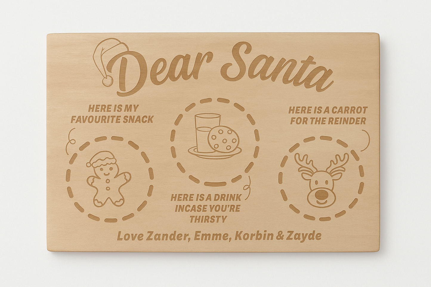 PERSONALISED SANTA TREAT BOARD