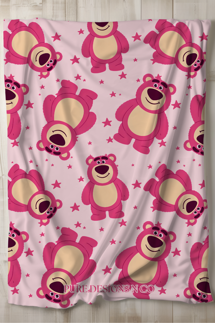 PRE ORDER - LARGE EXCLUSIVE STRAWBERRY BEAR BLANKET