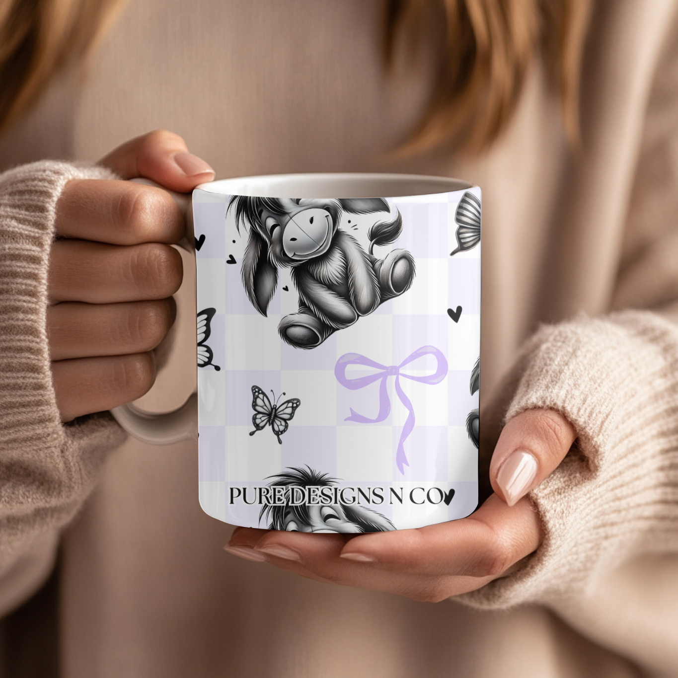 PURPLE DONKEY MUG (15OZ)