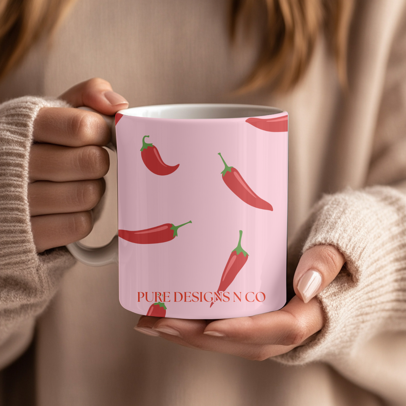 PINK CHILLI MUG (15OZ)