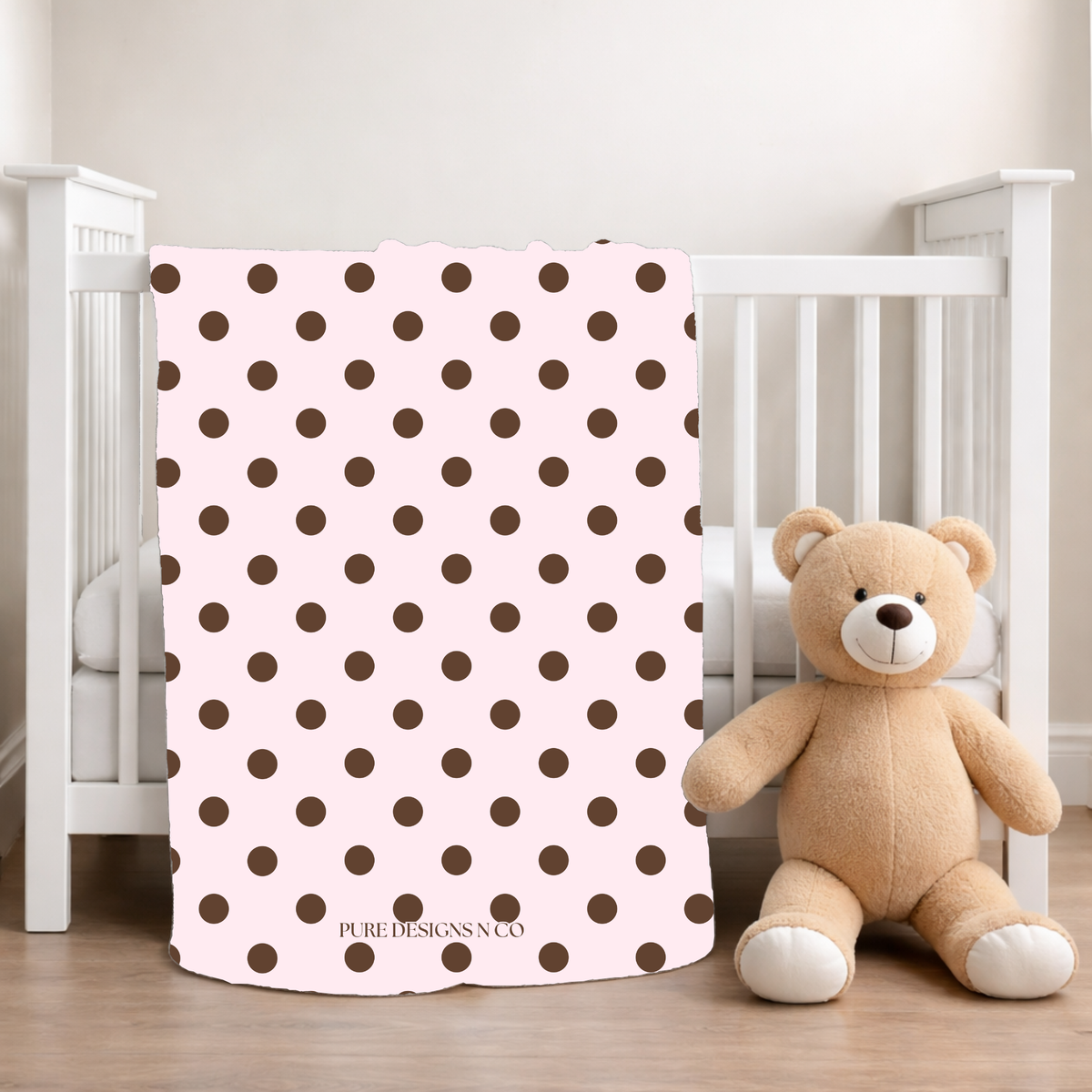 PRE ORDER - BABY PINK POLKA DOT BLANKET