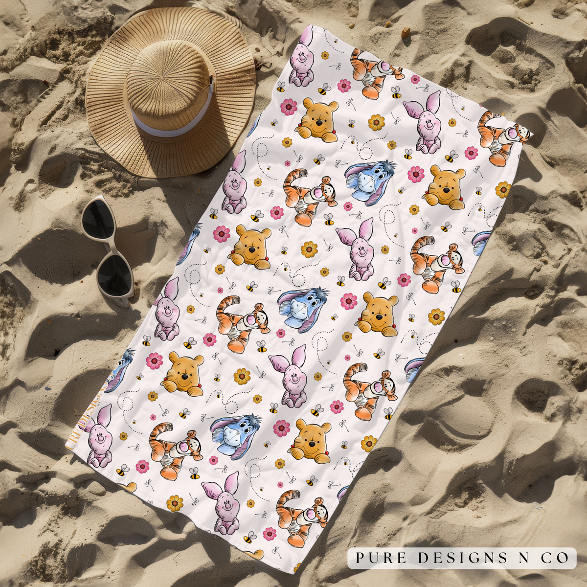 PRE ORDER - HONEY BEAR BEACH TOWEL