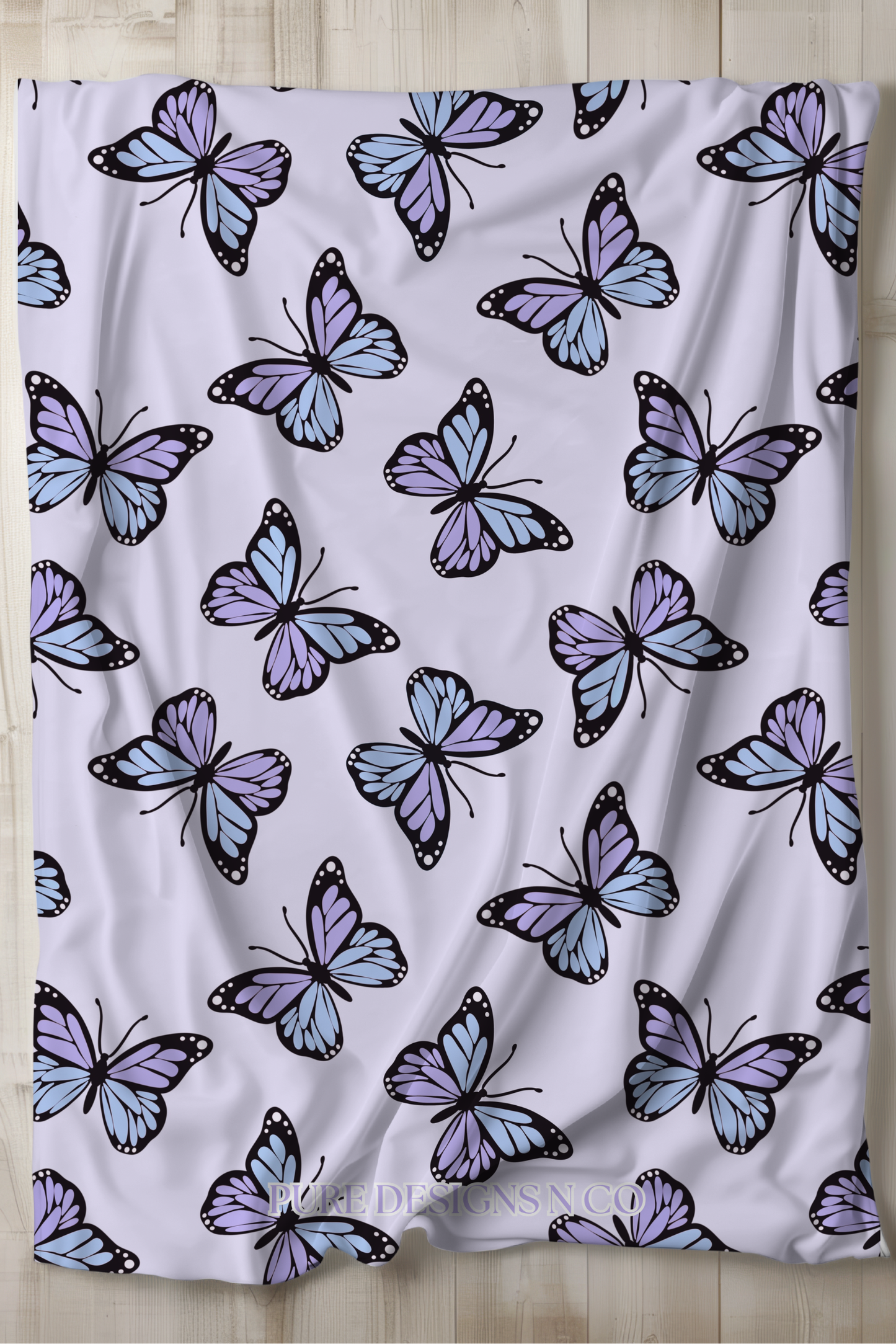 PRE ORDER - LARGE PURPLE BUTTERFLIES BLANKET