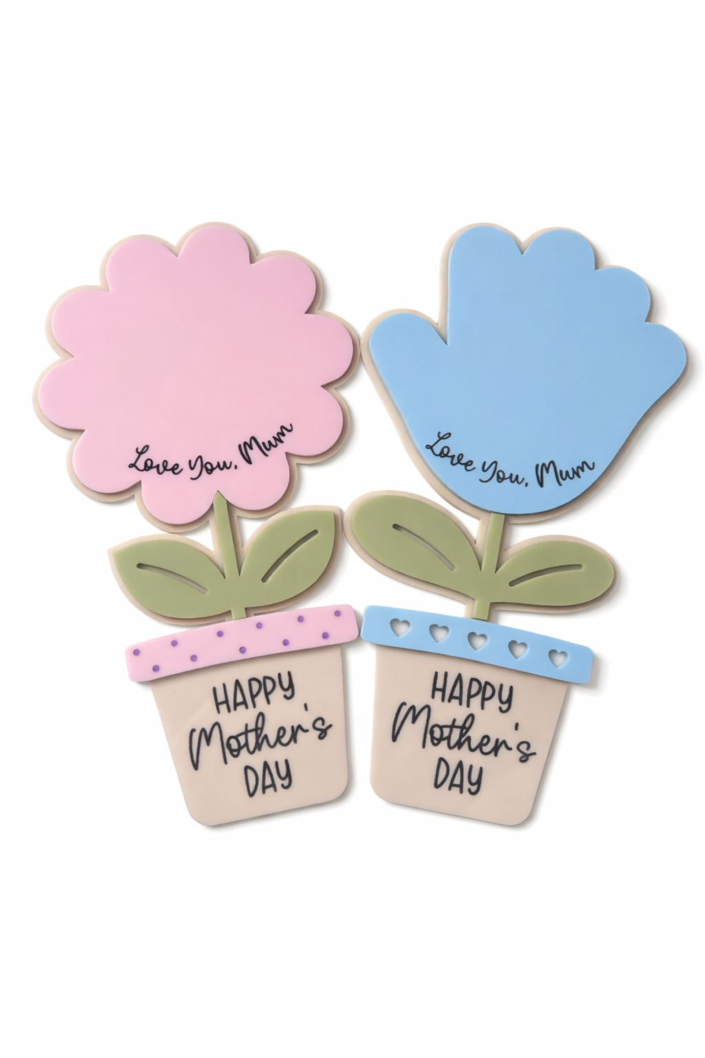 MOTHERS DAY HAND PRINT FLOWER PLAQUES