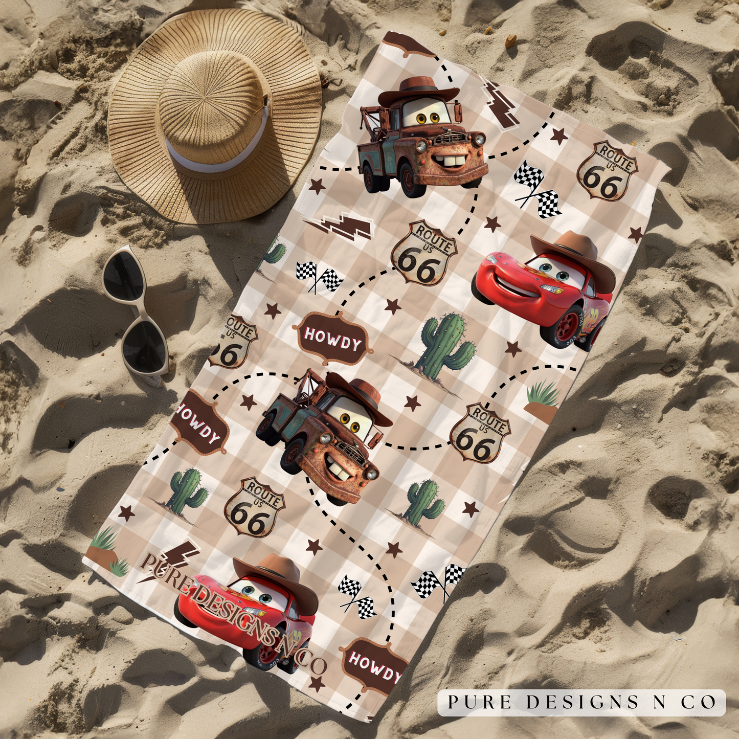 PRE ORDER COUNTRY CARS BEACH TOWEL