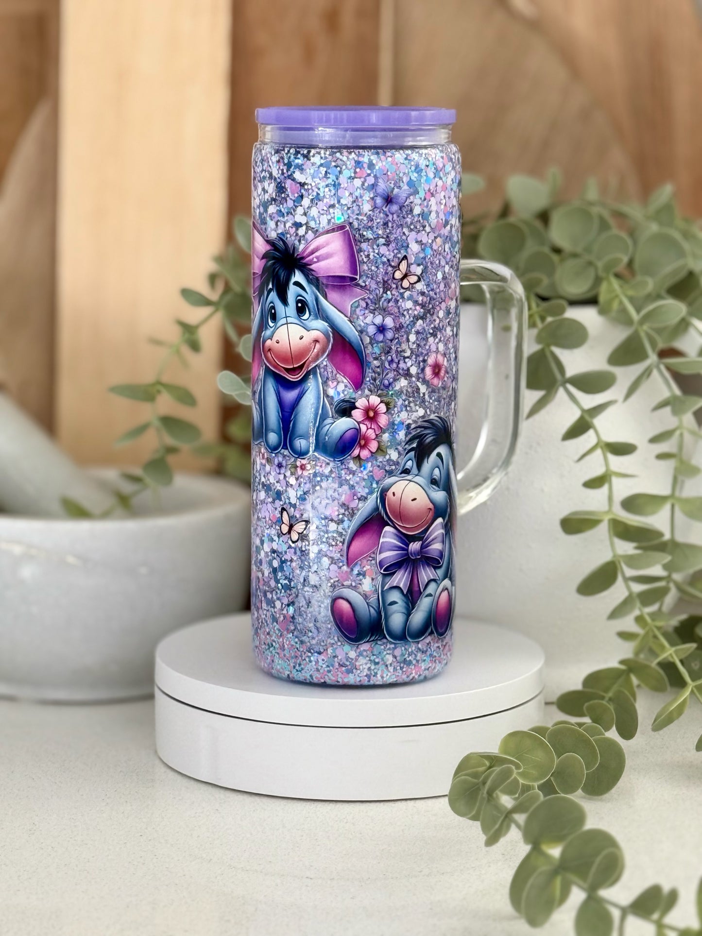 20oz Glass Snowglobes with handle