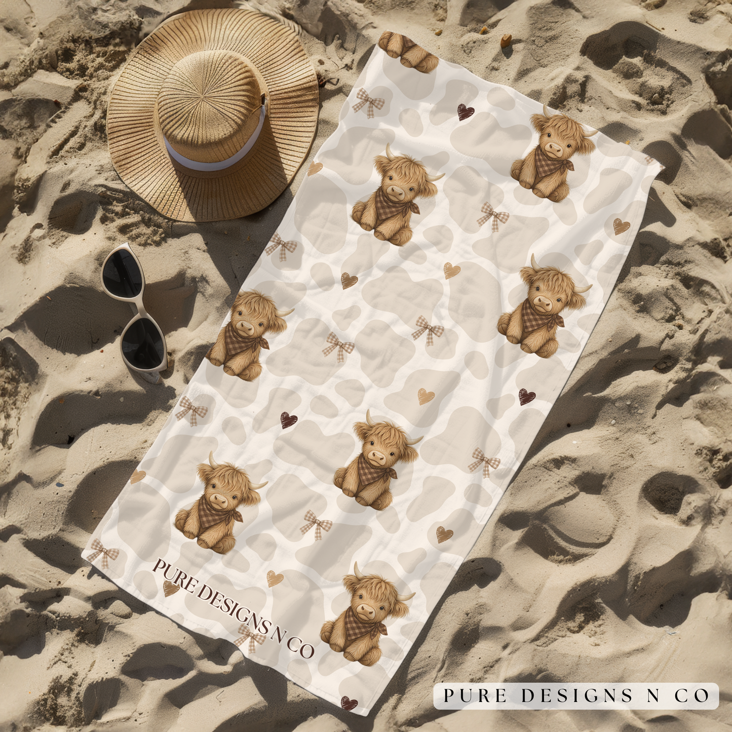 PRE ORDER - CHOCOLATE HIGHLAND BEACH TOWEL