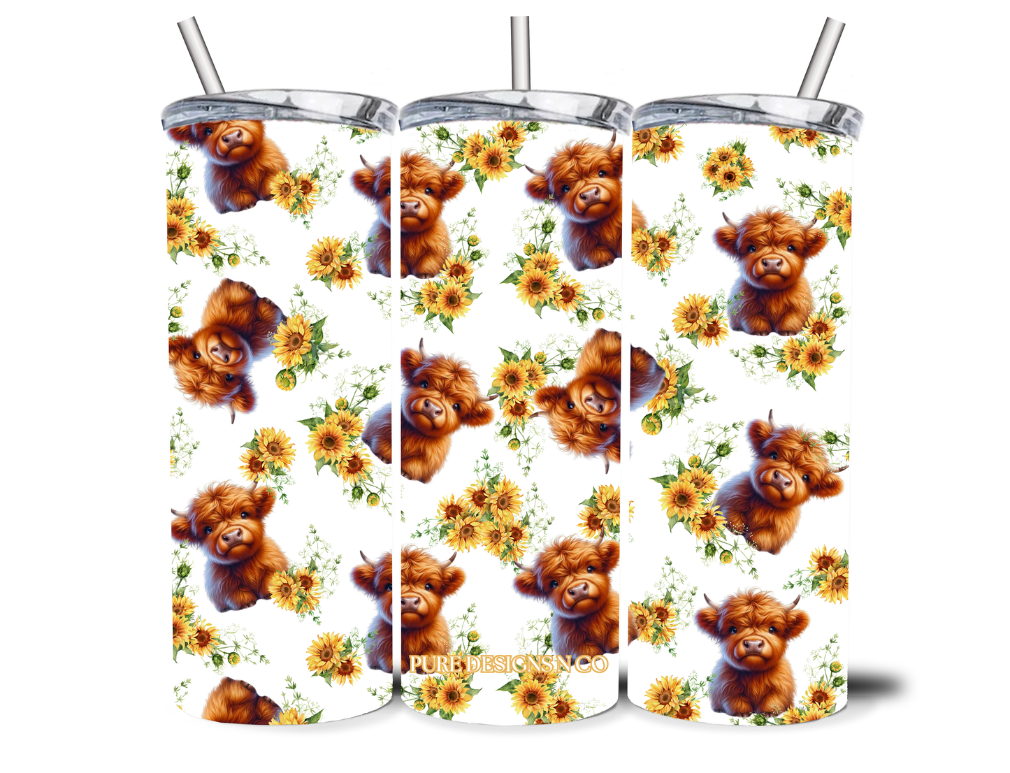 HIGHLAND COW 20OZ INSULATED TUMBLER