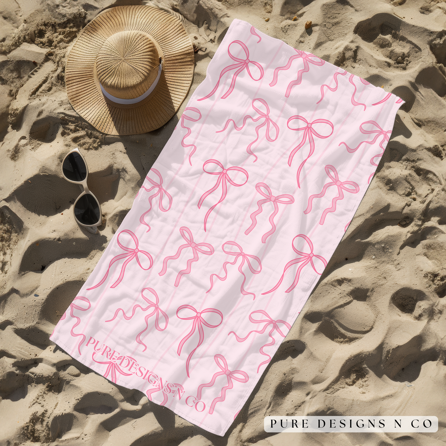 PRE ORDER PINK BOWS TOWEL