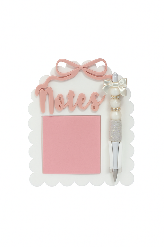 PERSONALISED STICKY NOTE HOLDER WITH PEN HOLDER