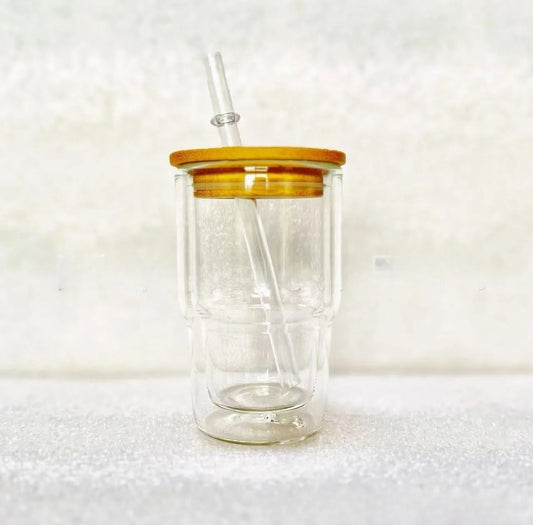 Glass snowglobe shot glass