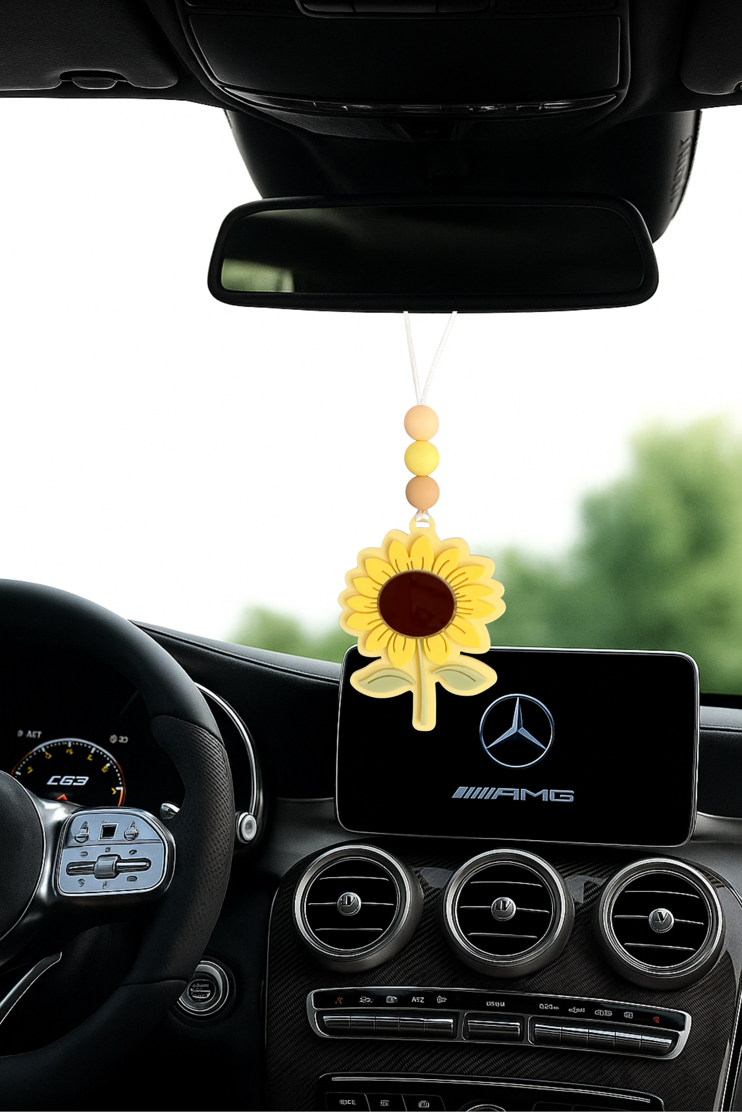 SUNFLOWER CAR CHARM