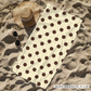 PRE ORDER - YELLOW + BROWN POLKA DOT TOWEL