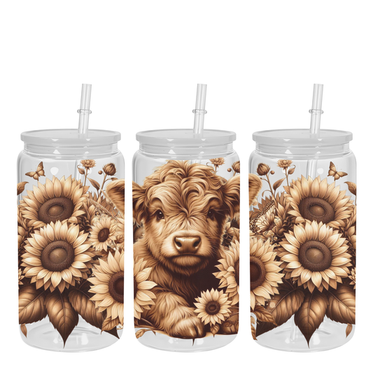 Sepia Highland Cow Exclusive UVDTF