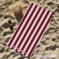 PRE ORDER BROWN AND PINK STRIPED TOWEL