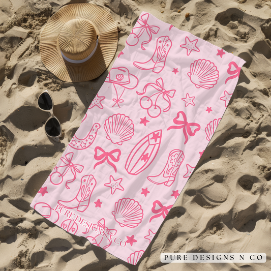 PRE ORDER - BOWS BY THE SEA BEACH TOWEL