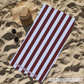 PRE ORDER BROWN AND BLUE STRIPED TOWEL