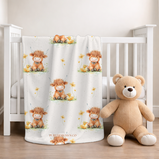 PRE ORDER - BABY HIGHLAND COW BLANKET