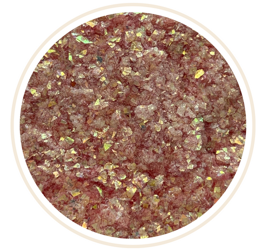 LIGHT ROSE GOLD PINK FLUFFY GLITTER