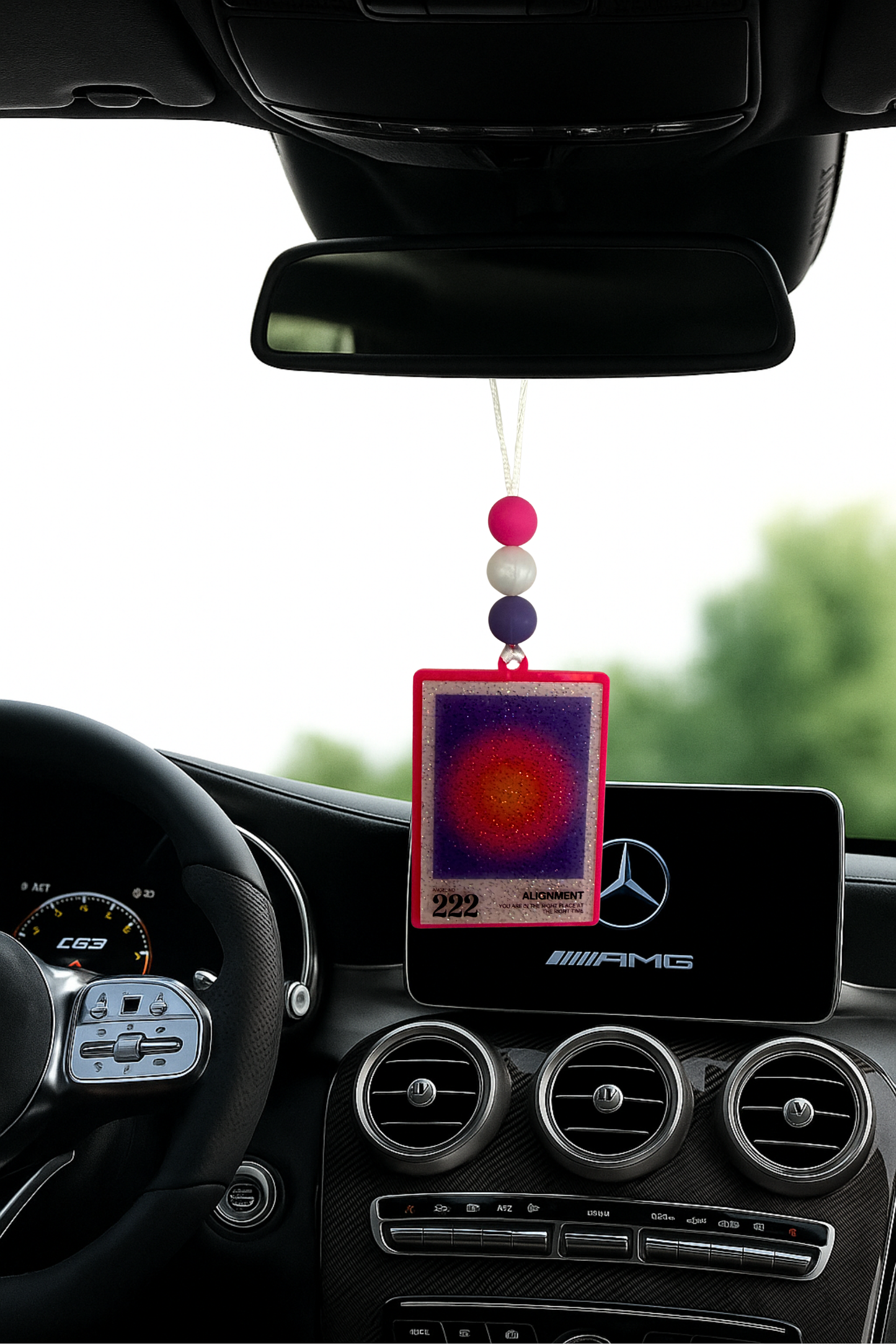 ANGEL NUMBERS CAR CHARM