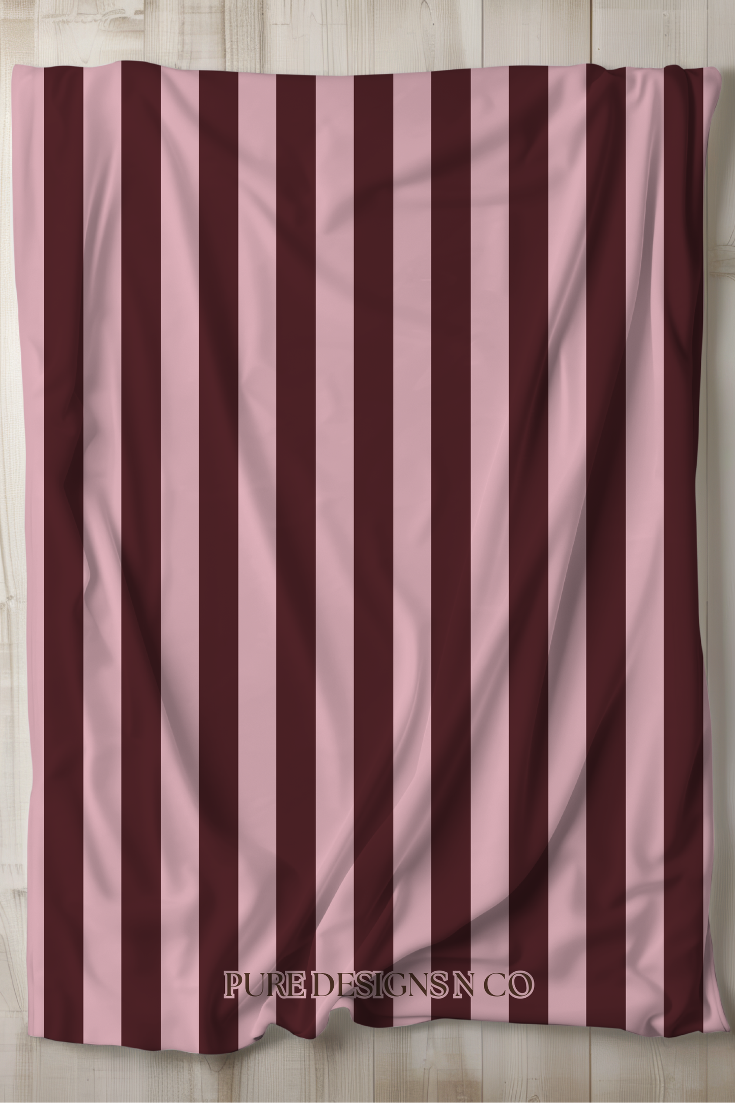 PRE ORDER - LARGE BROWN AND PINK STRIPES BLANKET