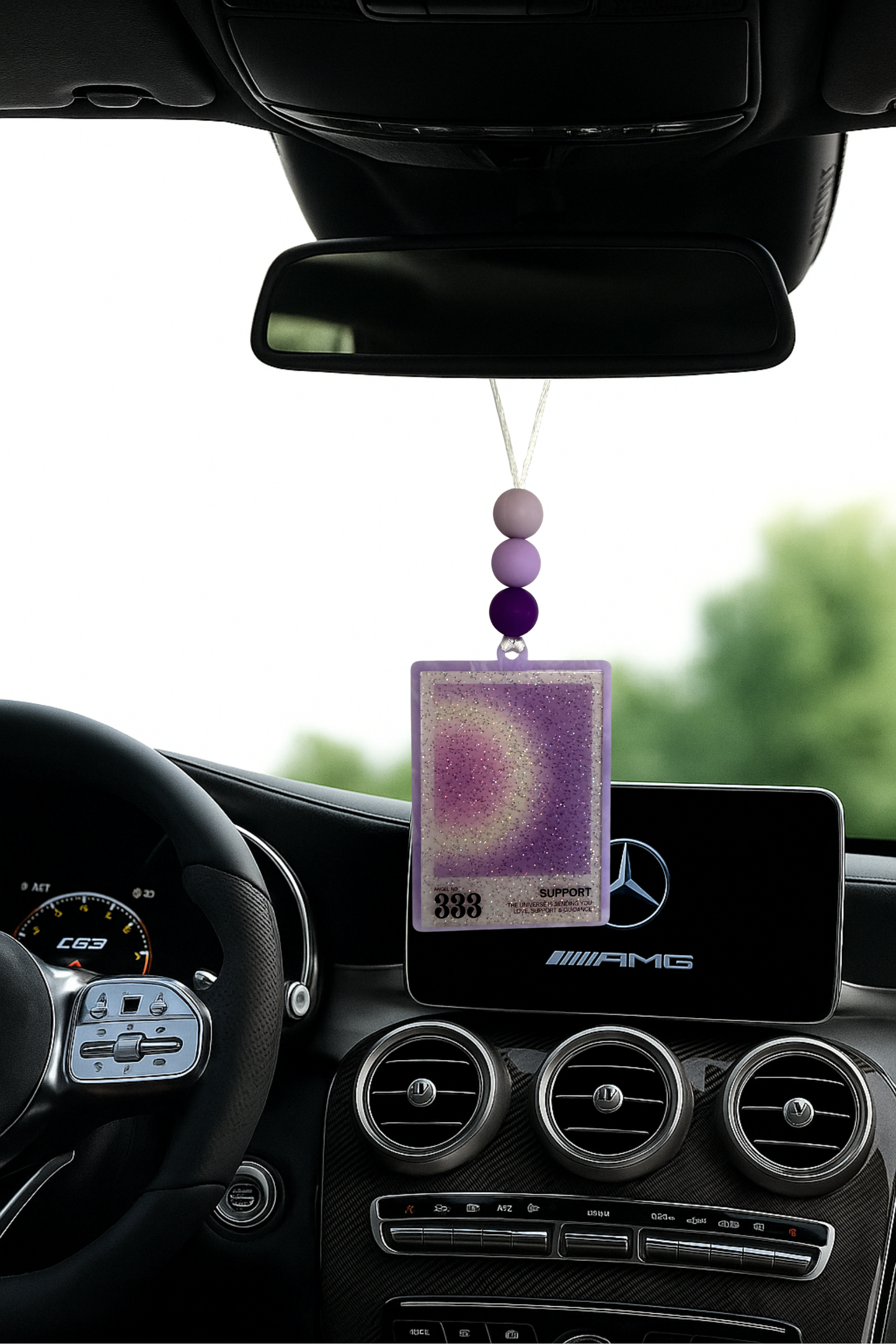 ANGEL NUMBERS CAR CHARM