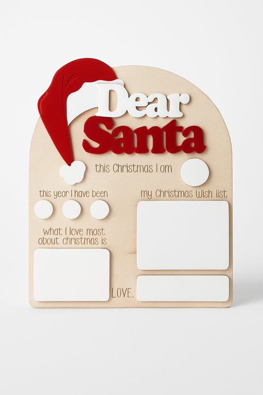 DEAR SANTA WISH LIST BOARD