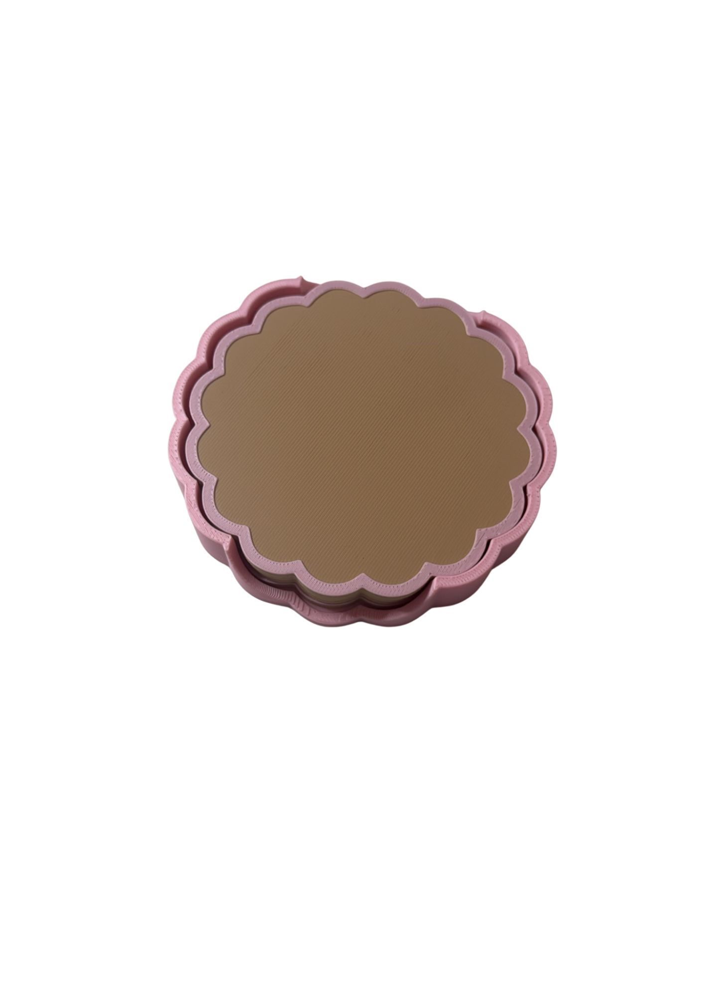 SCALLOPED DRINK COASTER SET (SET OF 4)