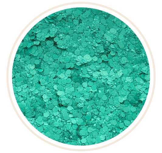 MATTE TEAL GLITTER
