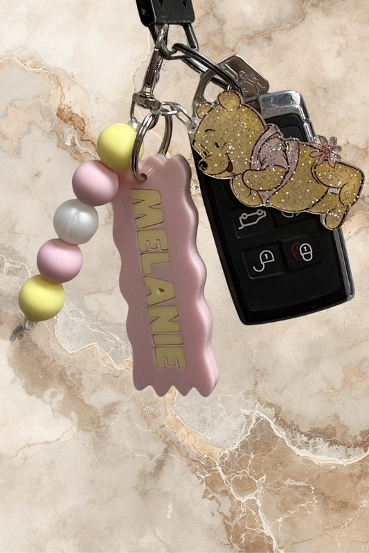 HONEY BEAR KEYCHAIN WITH PERSONALISED NAME