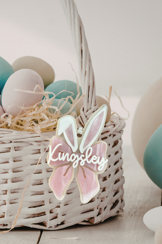 BOW BUNNY EASTER TAG