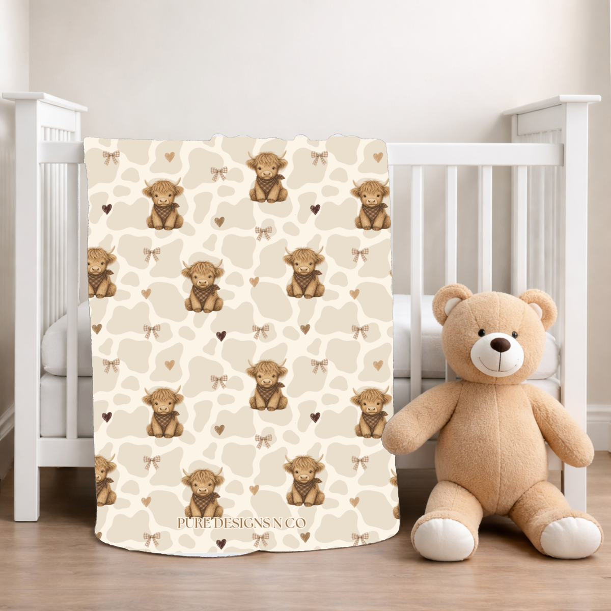 PRE ORDER - BABY CHOCOLATE HIGHLAND BLANKET