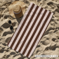 PRE ORDER - BROWN AND BEIGE STRIPED TOWEL
