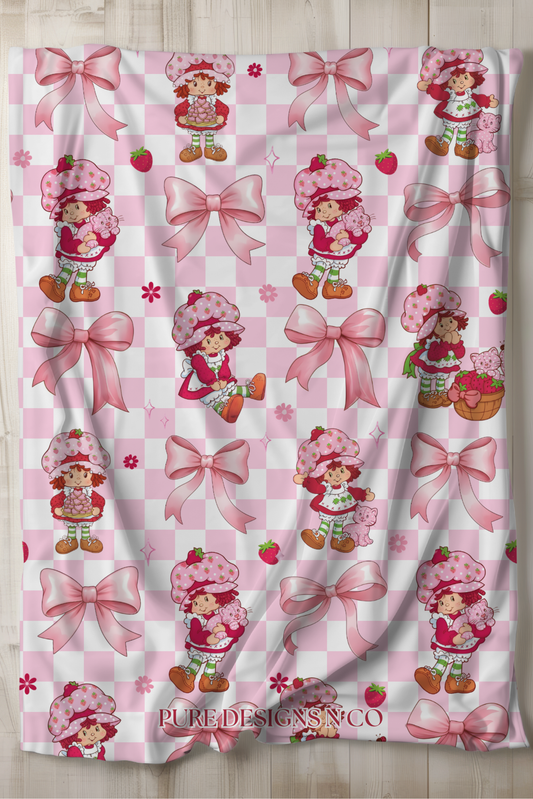 READY TO SHIP - LARGE STRAWBERRY BLANKET