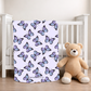 PRE ORDER - BABY PURPLE BUTTERFLIES BLANKET