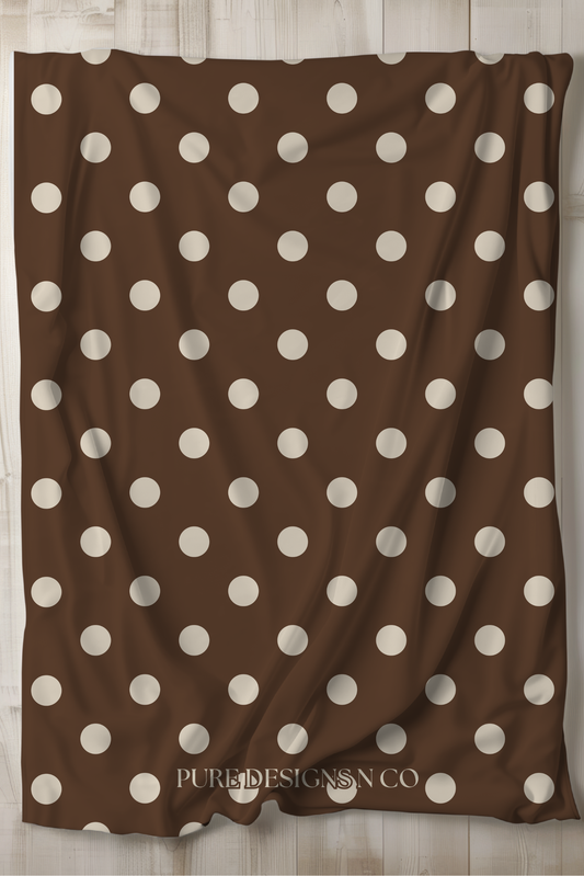 PRE ORDER - BROWN POLKA DOT BLANKET