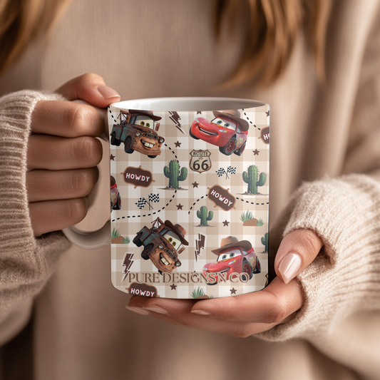 RUSTIC WHEELS MUG (15OZ)