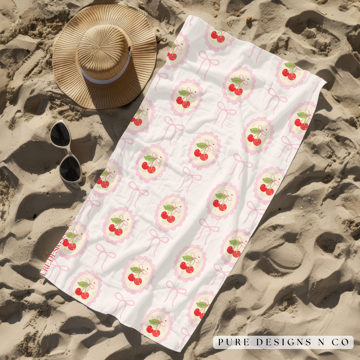 PRE ORDER -  CHERRY BOWS TOWEL