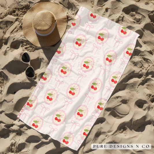 PRE ORDER -  CHERRY BOWS TOWEL