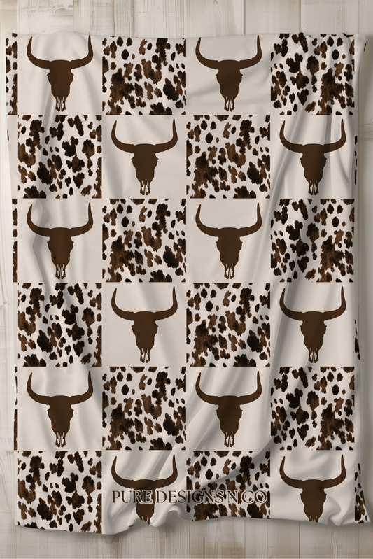 PRE ORDER - LONGHORN CHECK BLANKET