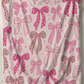 PRE ORDER - PINK LEOPARD BOWS BLANKET