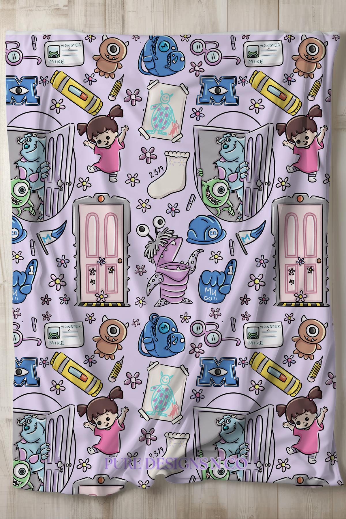 READY TO SHIP - LARGE MONSTERS INC BLANKET