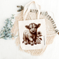 Highland cow Tote bag