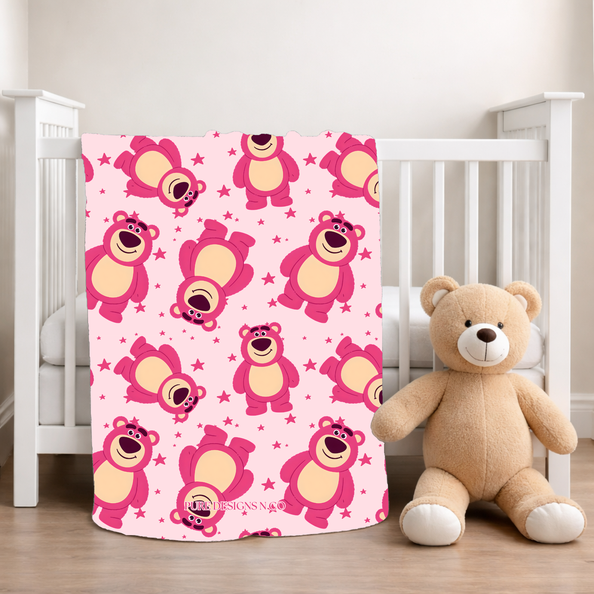 PRE ORDER - BABY STRAWBERRY BEAR BLANKET