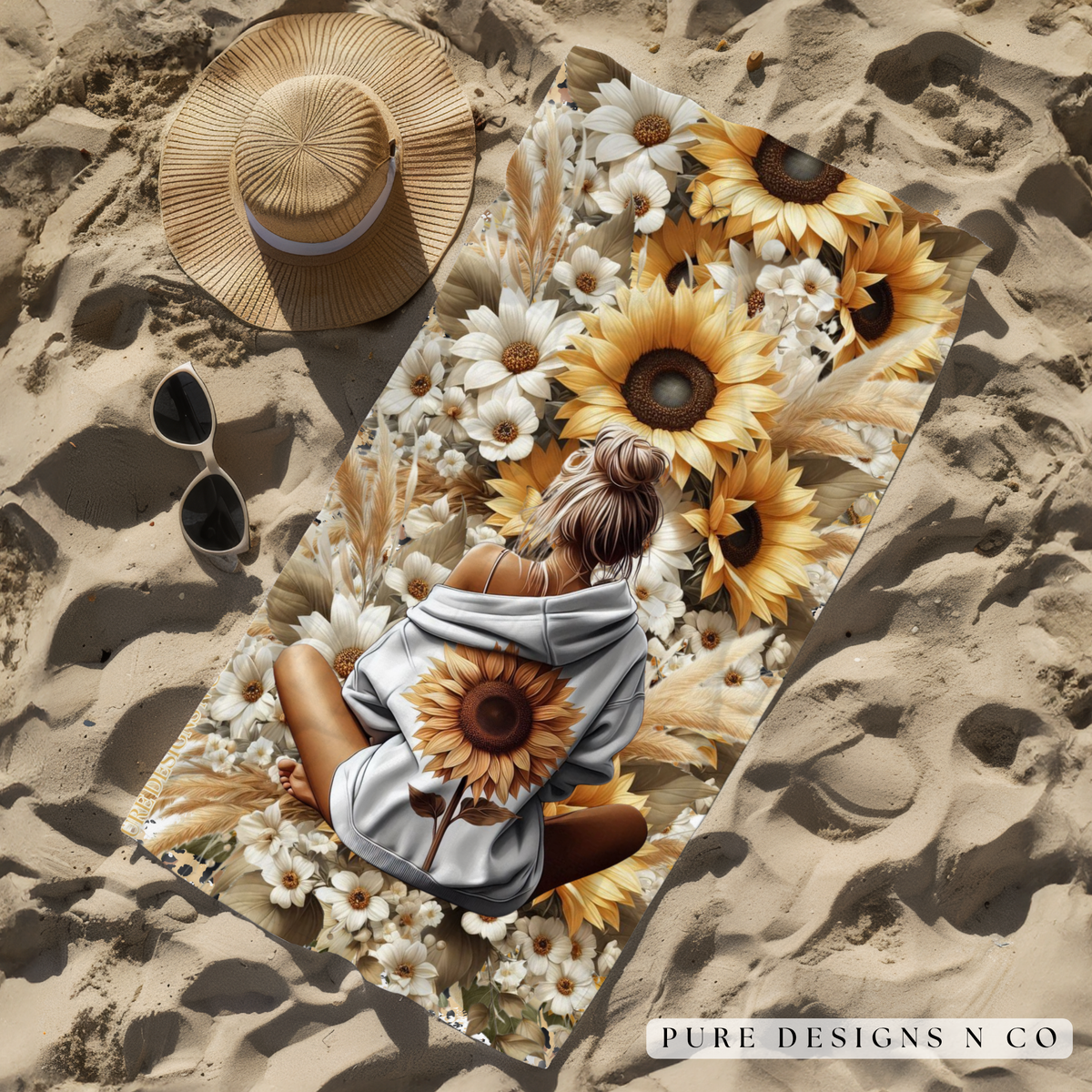 PRE ORDER -  SUNFLOWER GIRL TOWEL