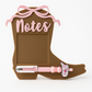 PERSONALISED COUNTRY BOOT STICKY NOTE HOLDER WITH PEN HOLDER