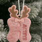 CUSTOM GIRL LETTER REINDEER WITH BOW TAGS